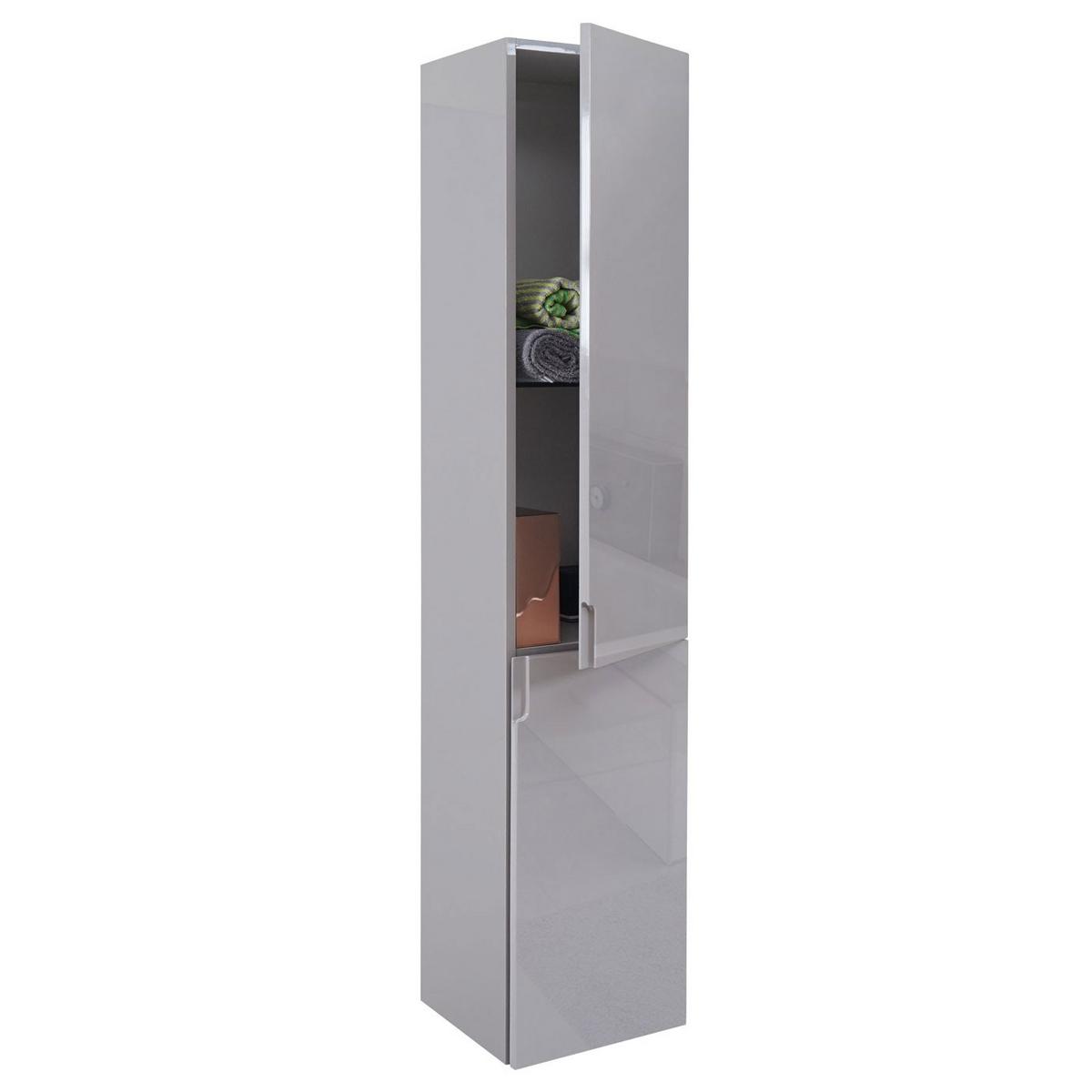 HÄNGESCHRANK Hochglanz Hellgrau - Grau, Holz (30/150/30cm) - MCW
