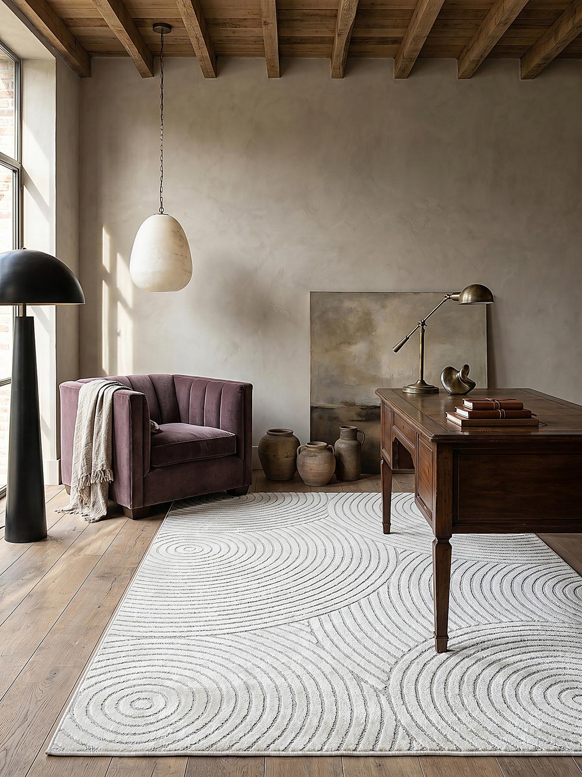 TEPPICH Outdoor Geometrisch MEZEN Polypropylen Creme 140 x 200 cm - Beige, Textil (140/200cm) - KADIMA DESIGN