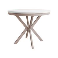 ESSTISCH ausziehbar Edder Cashmere 90 - Kaschmir/Weiß, Holzwerkstoff/Metall (90/90/76cm) - MIRJAN24
