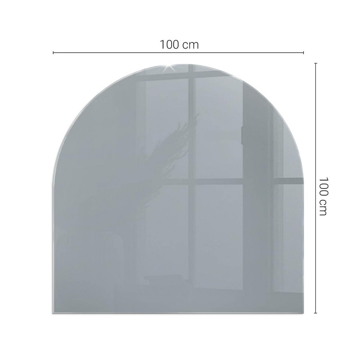 GLASPLATTE für Kamin 100x100 cm - Grau, Glas (100/100/0.4cm) - TULUP