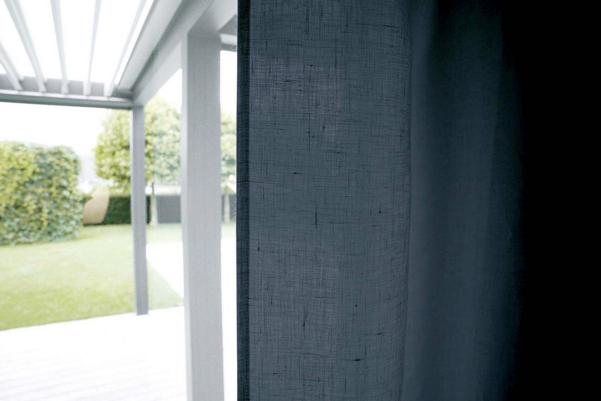 SCHLAUFENVORHANG reines Leinen mit verdeckten Schlaufen tiefsee-blau 135/245 cm - Dunkelblau, Naturmaterialien (135/255cm) - beties Heimtextil