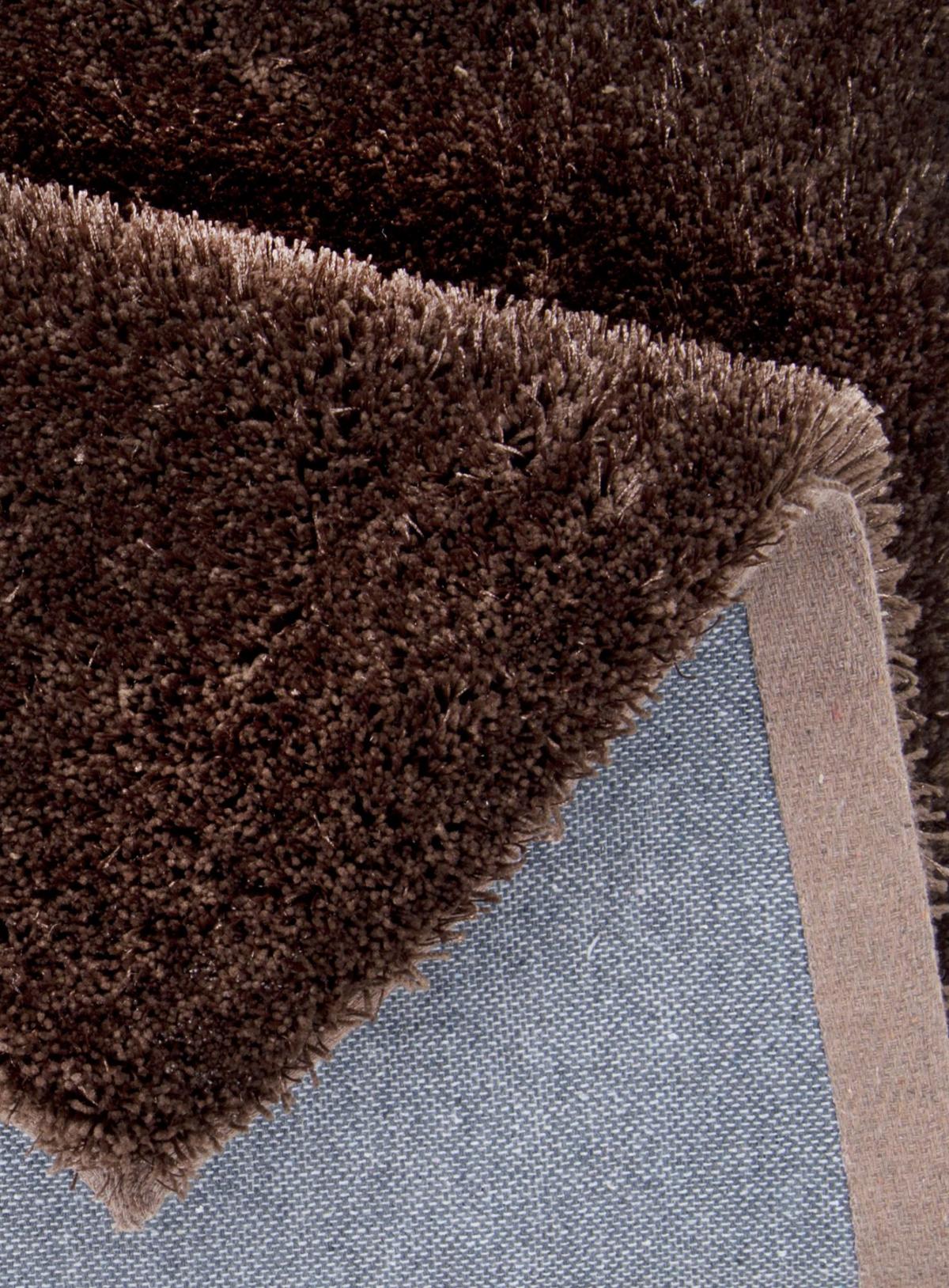 HOCHFLORTEPPICH Alessia 65x135 cm - Dunkelbraun, Textil (65/135cm) - Gino Falcone