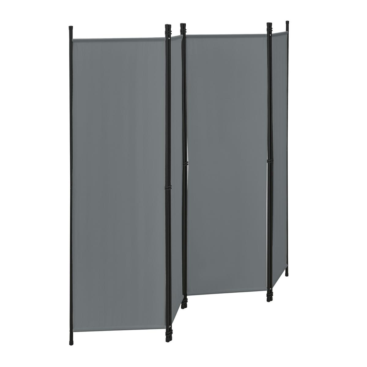SICHTSCHUTZ Huesca - Dunkelgrau, Textil/Metall (200/2cm) - [en.casa]