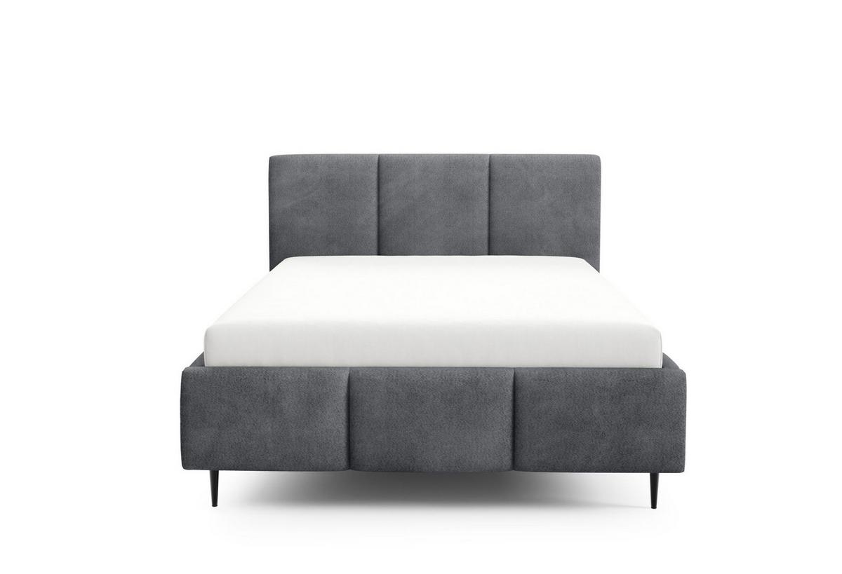 POLSTERBETT Miami - Anthrazit, Holzwerkstoff/Textil (140/200cm) - Fun Möbel