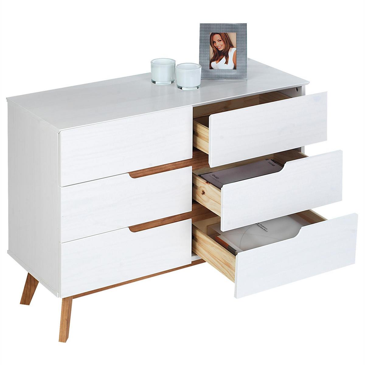 KOMMODE TIBOR weiß - Weiß, Holz (98/77/40cm) - IDIMEX