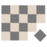 SPIELMATTE ab Null - 180/90/1 cm Puzzlematte Beige - Beige/Grau, Kunststoff (30/30cm) - Littletom