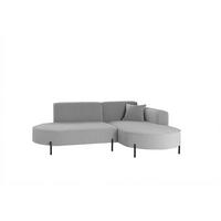 ECKSOFA Valencia Xs - Hellgrau, Holzwerkstoff/Textil (236/165cm) - Fun Möbel