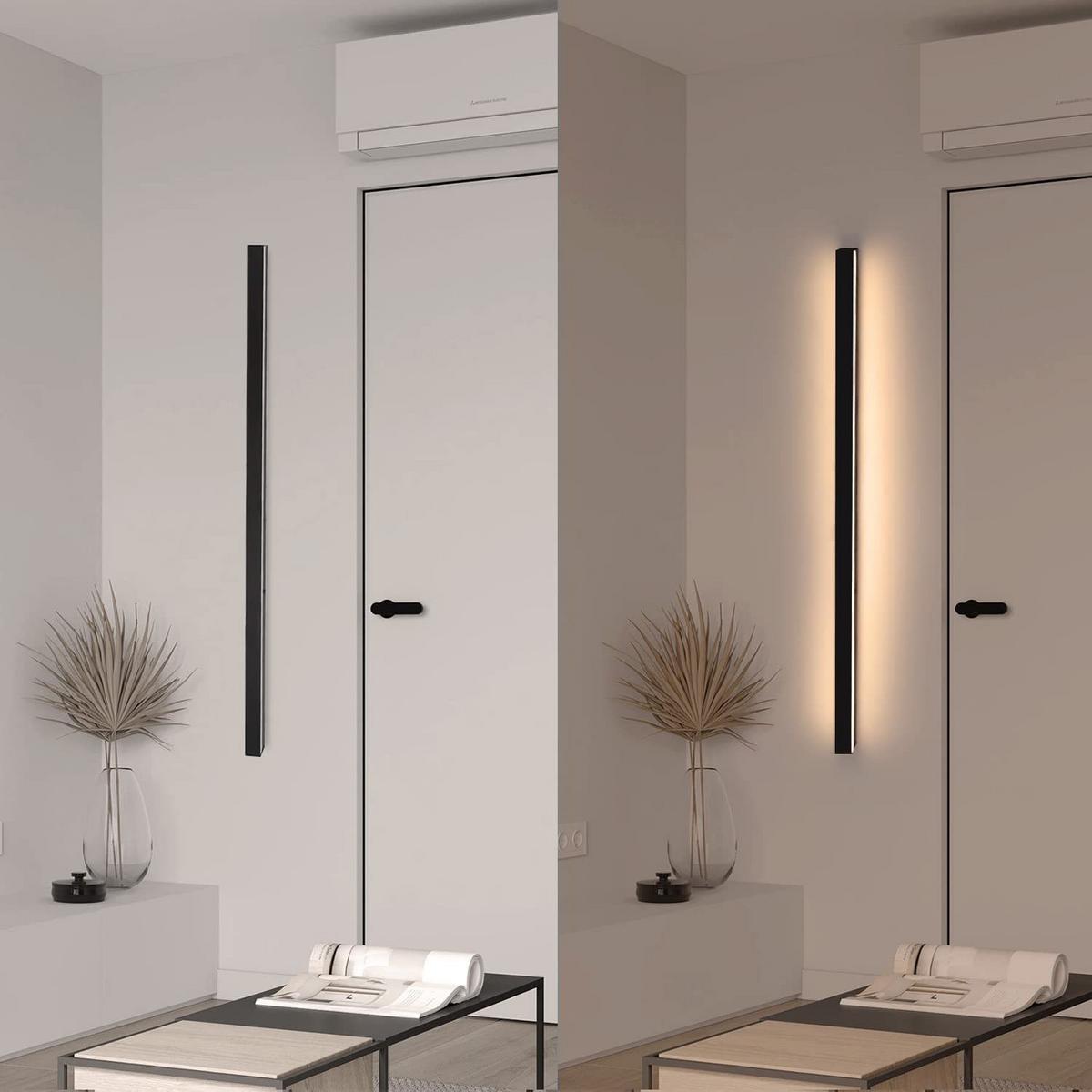 LED WANDLEUCHTE Schatz - Schwarz, Metall (4/3/100cm) - Nettlife
