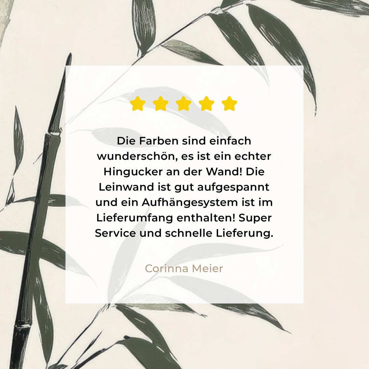 LEINWANDBILD Japandi - Bambus - Beige Deko Groß 90x140 cm - Eukalyptusholzfarben, Textil (90/140cm) - MuchoWow