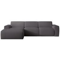 ECKSOFA Bouvi Dunkelgrau links - Dunkelgrau/Schwarz, Kunststoff/Textil (310/165cm) - Selsey