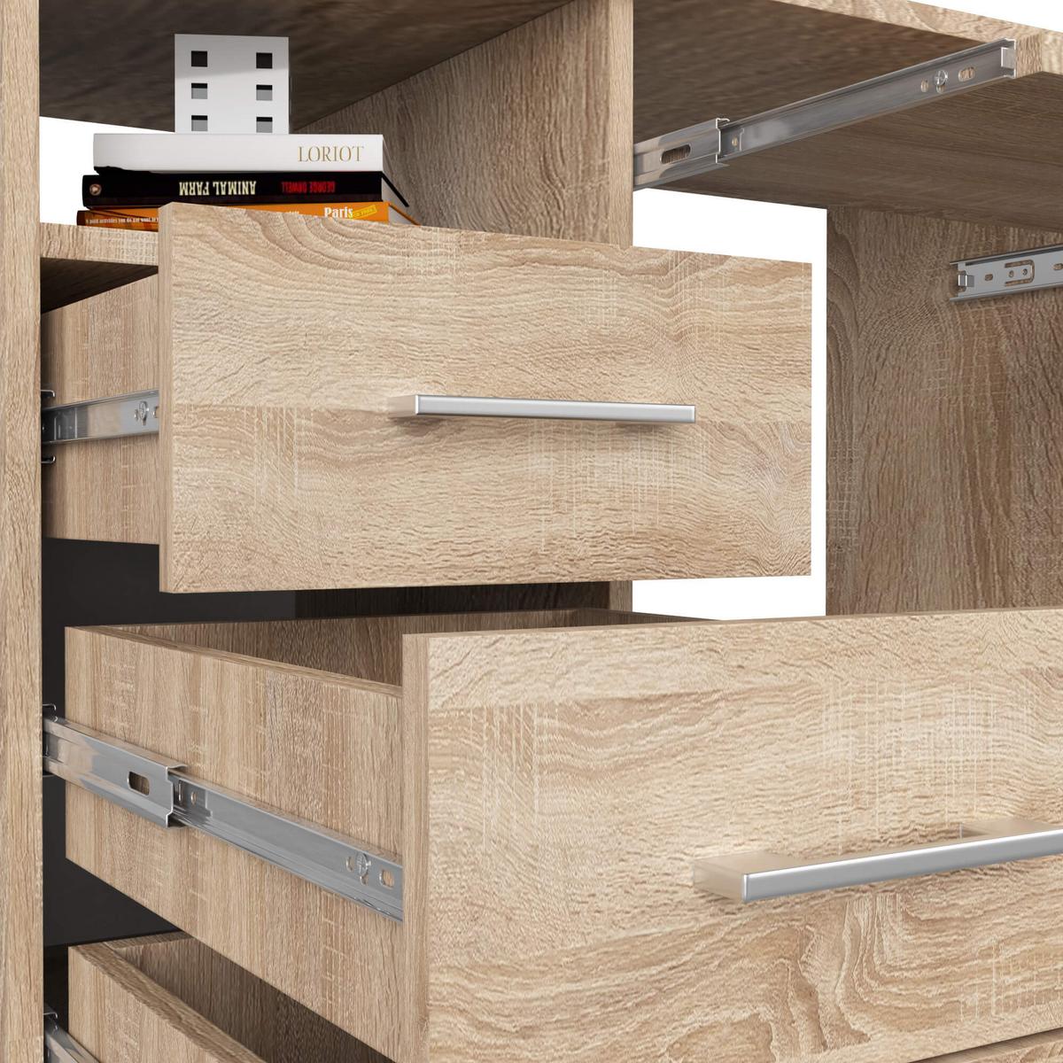 SCHREIBTISCH Eiche Sonoma 74/124/52 - Sonoma Eiche, Holzwerkstoff (52/124/74cm) - RAUMHIRSCH FURNITURE