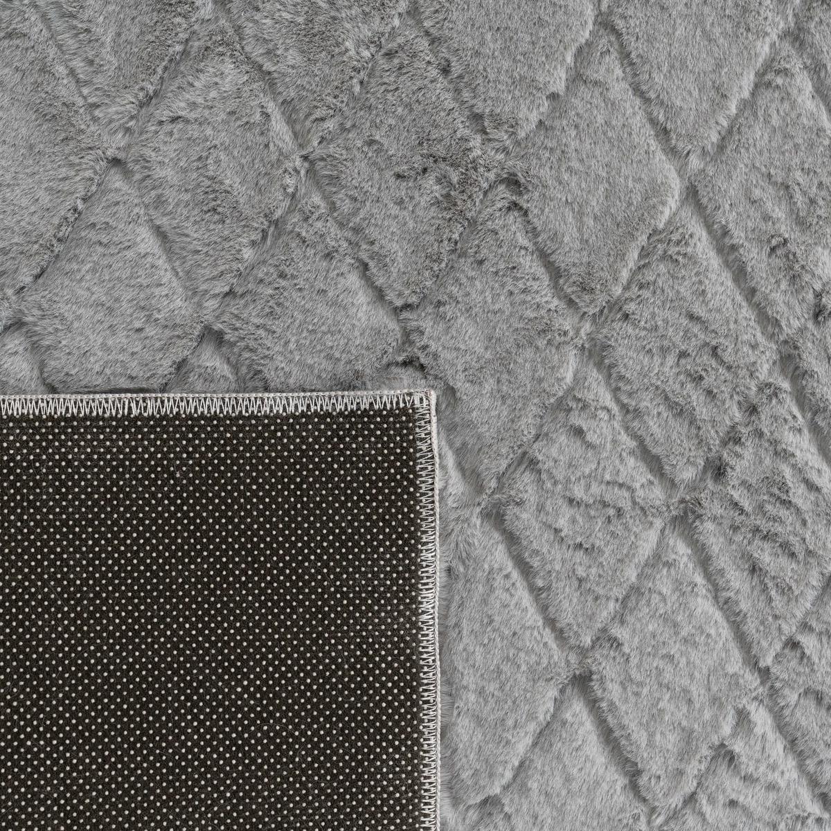 HOCHFLORTEPPICH, mit Struktur, Florhöhe 22 mm, Grau, 160 x 220 cm - Grau, Textil (220/160cm) - KADIMA DESIGN