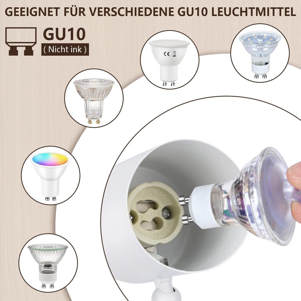 DECKENSTRAHLER Mönchengladbach 3-flammig 42.5/9/16.5 cm - Weiß, Metall (42.5/9/16.5cm) - Nettlife