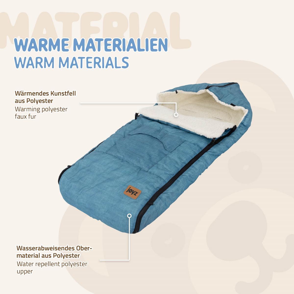 BABYFUSSSACK - Blau, Textil (48/10/94cm) - Joyz