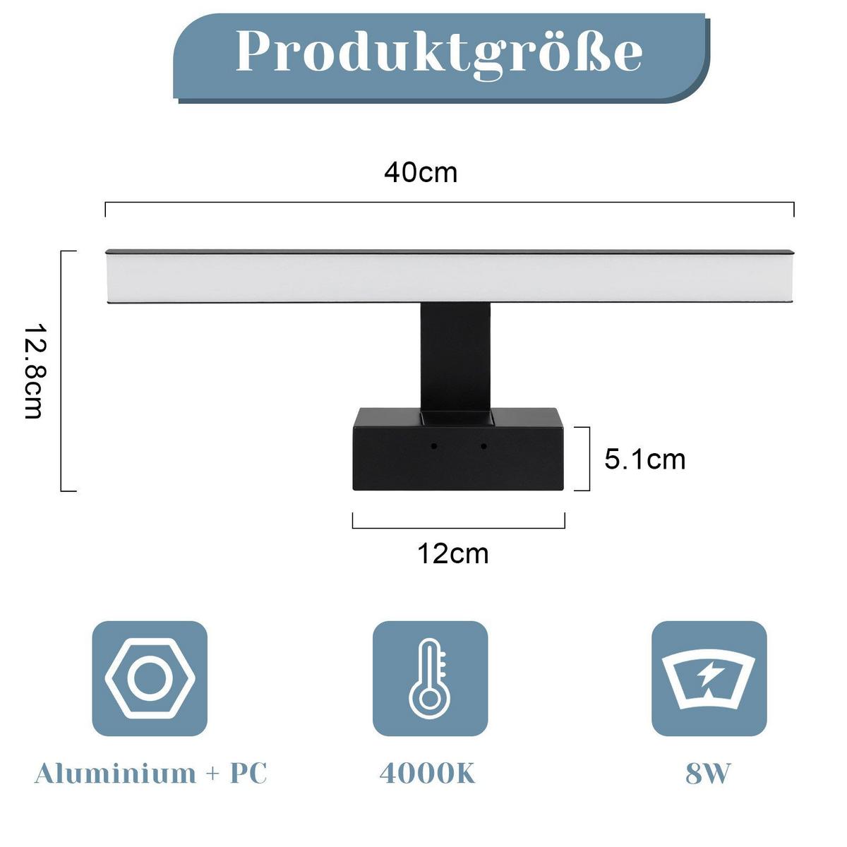 SPIEGELLEUCHTE OBERHAUSEN 40/5.1/12.8 CM - Schwarz, Metall (40/5.1/12.8cm) - Nettlife