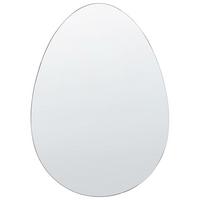 WANDSPIEGEL silber oval 50/70 cm Montresor - Silberfarben, Glas (50/70/1cm) - Beliani