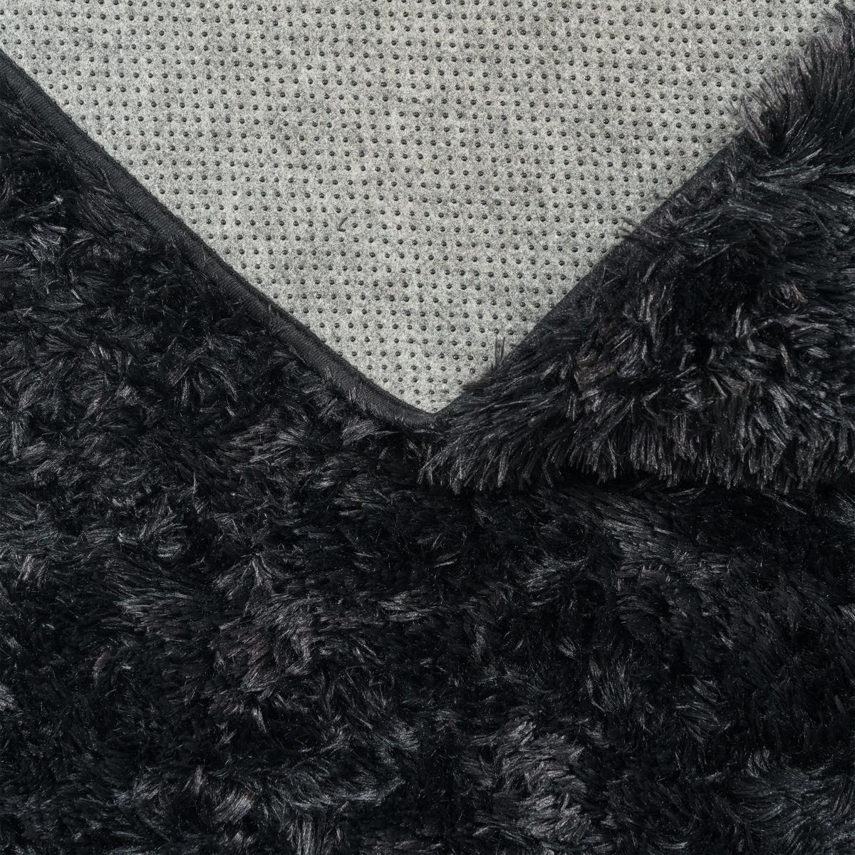 HOCHFLORTEPPICH Schwarz 80 x 150 cm - Schwarz, Kunststoff (80/150cm) - TT Home