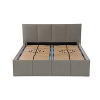 POLSTERBETT Dalas Granitgrau 160 x 200 x 40 cm Stauraum Mit hochwertiger Matratze H2 (bis 100 kg) und Lattenrost - Dunkelgrau, Holz (160/200cm) - Halmon Schlafkomfort Betten 