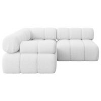 ECKSOFA modulares Sofa Mende-L1 - 190x190x70 cm Weiß Bouclé - Weiß, Holzwerkstoff/Textil (190/190cm) - ALTDECOR