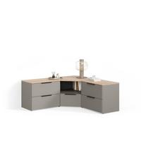 WOHNWAND Piave Greige 3 Teile - Greige, Holzwerkstoff (68/50/68cm) - Livinity®