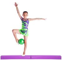 BALANCE Beam zusammenfaltbar Lila - Lila, Kunststoff (170/20cm) - COSTWAY