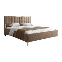 POLSTERBETT ISADORA GOLD mit Bettkasten 160x200 cm Royal Velvet 176 - Beige, Textil - Lookway