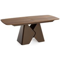ESSTISCH Vanta rechteckig ausziehbar verlängerbar mit Braunem Metallgestell, Nussbaum Braun 200-290/90/76 cm - Walnussfarben/Braun, Holzwerkstoff/Metall (90/290/76cm) - WFL GROUP