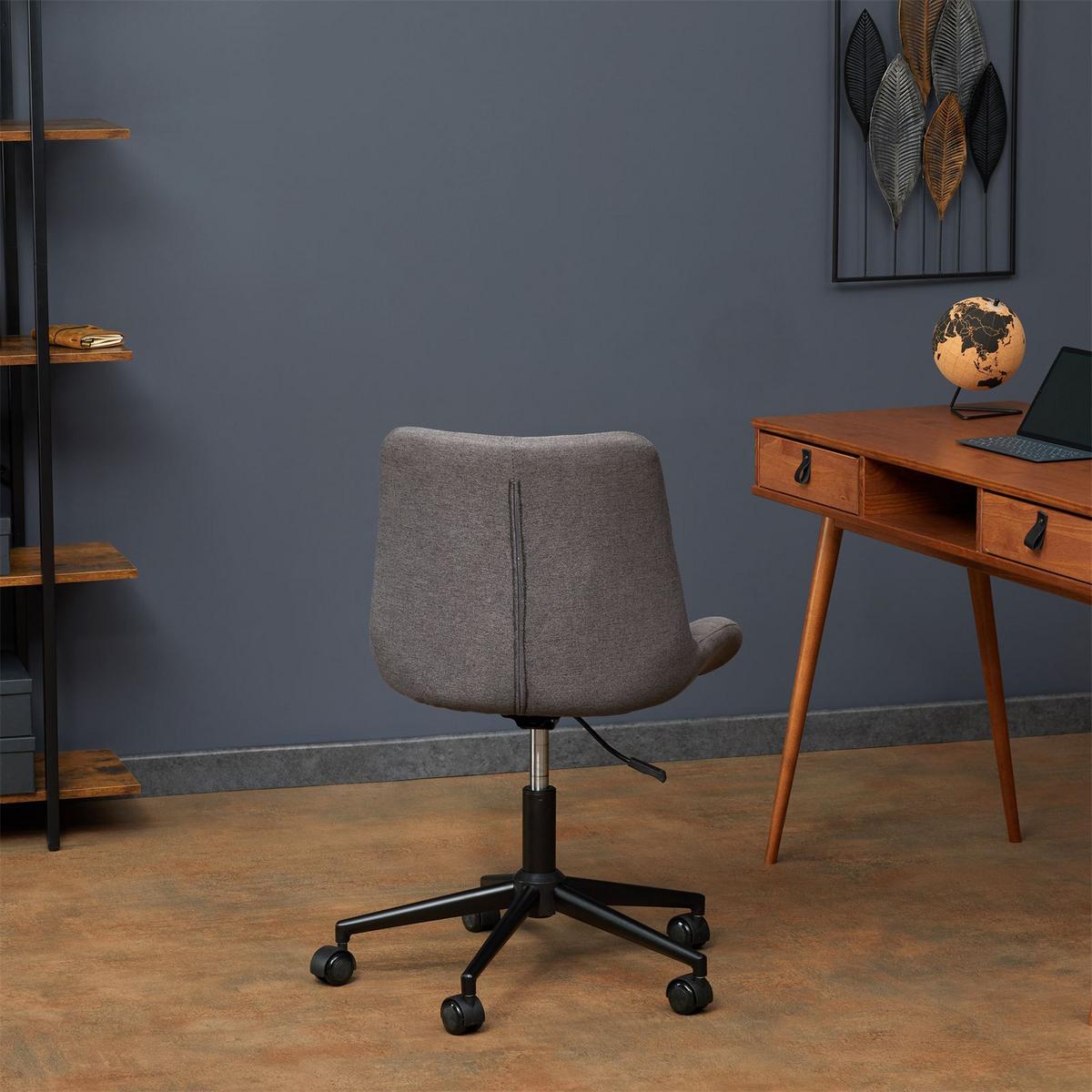 DREHSTUHL TALIA dunkelgrau - Dunkelgrau, Textil (53/89/61cm) - IDIMEX