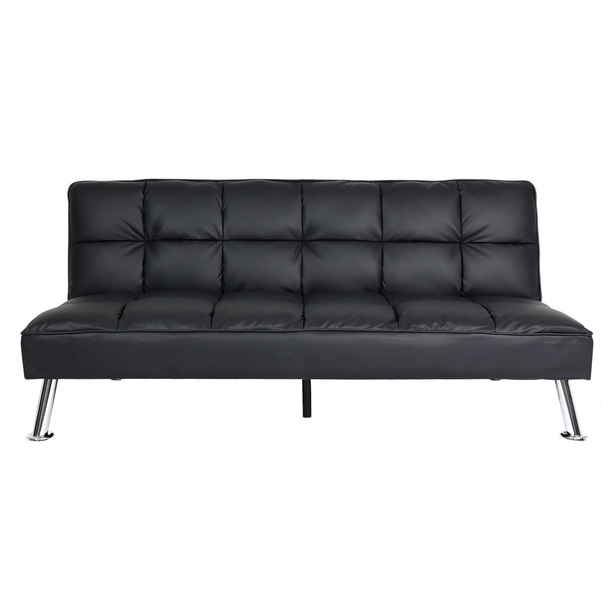 SOFA Schwarz - Schwarz, Textil (181/82/107cm) - MCW