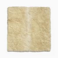 SITZAUFLAGE Schaffell Kurzhaar Creme rund/eckig 30 cm - Creme, Fell (30/30cm) - Provellus
