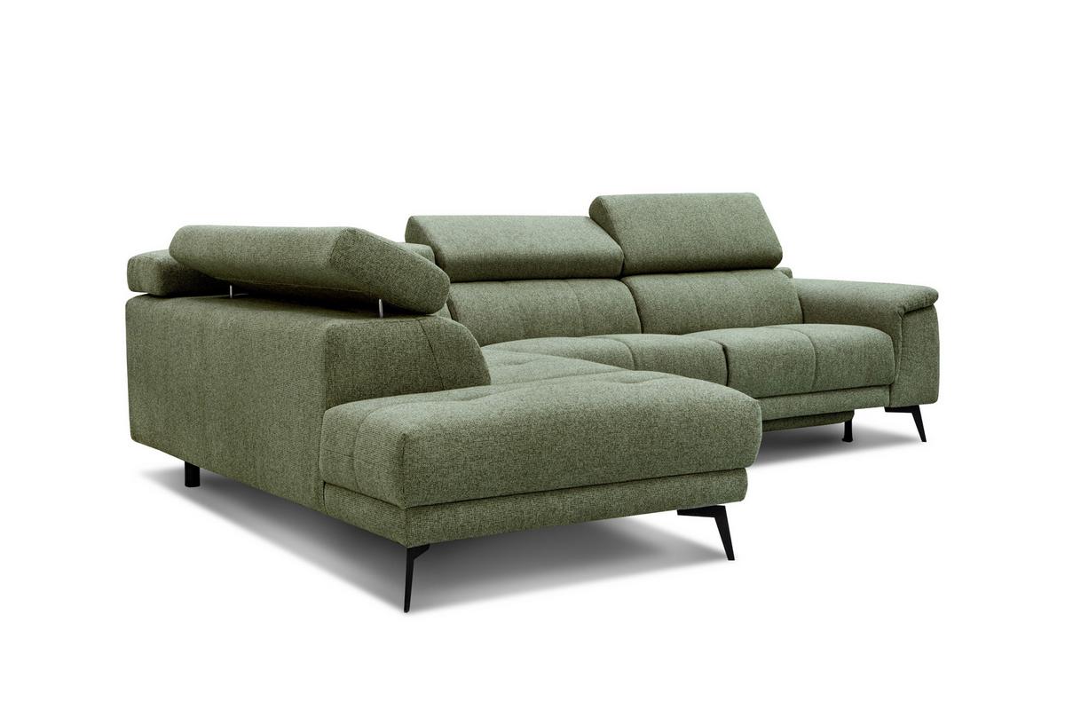 ECKSOFA FIERO 5-Sitzer mit 1 Relaxfunktion, olivgrün - Olivgrün, Holzwerkstoff/Textil (228/290cm) - Wozimo