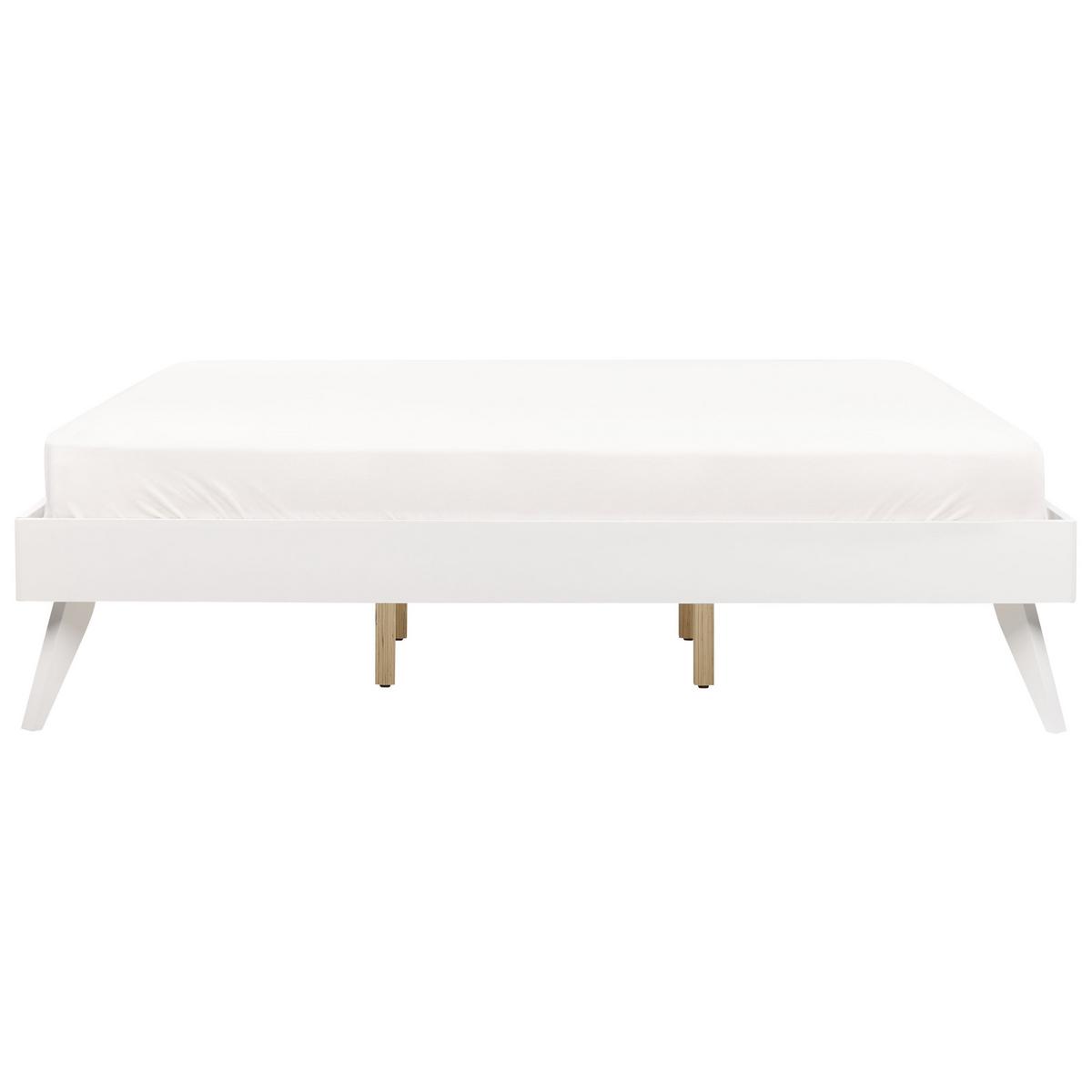 BETT mit Lattenrost 180x200 cm Weiß Berric - Weiß, Holzwerkstoff (180/200cm) - Beliani