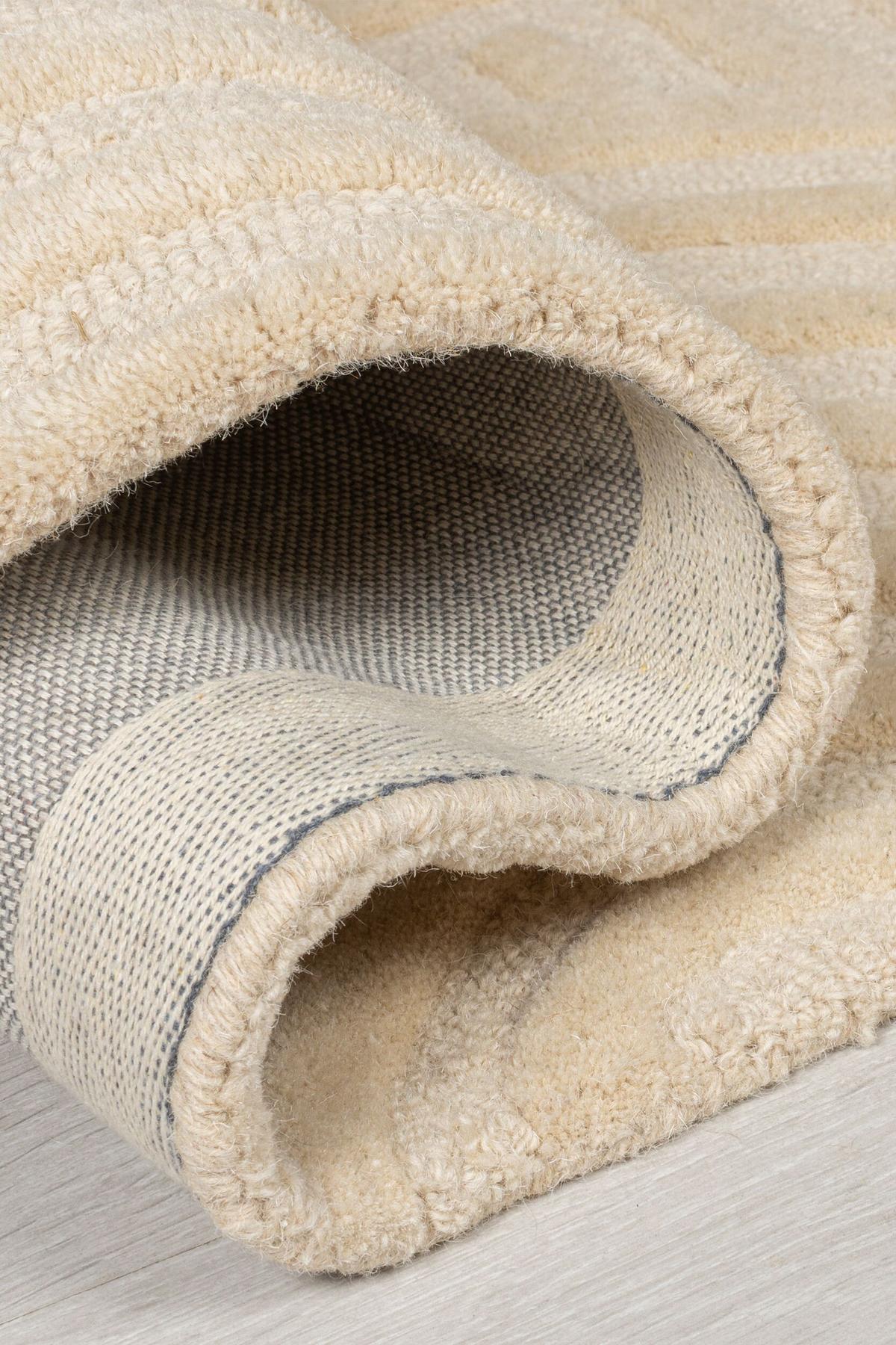TEPPICH aus Wolle LEVEN in Natur, geometrisch, 160 x 230 cm - Beige, Textil (230/160cm) - KADIMA DESIGN