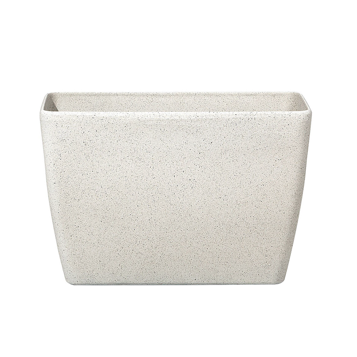 BLUMENTOPF 2er-Set hellbeige rechteckig 60/27/41 cm Baris - Beige, Stein (41cm) - Beliani