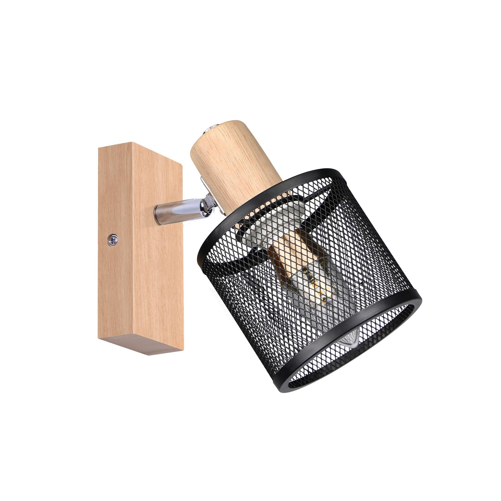 DECKENSTRAHLER Gisela 1-flammig 16/10/14 cm - Schwarz, Metall (16/10/14cm) - Nettlife