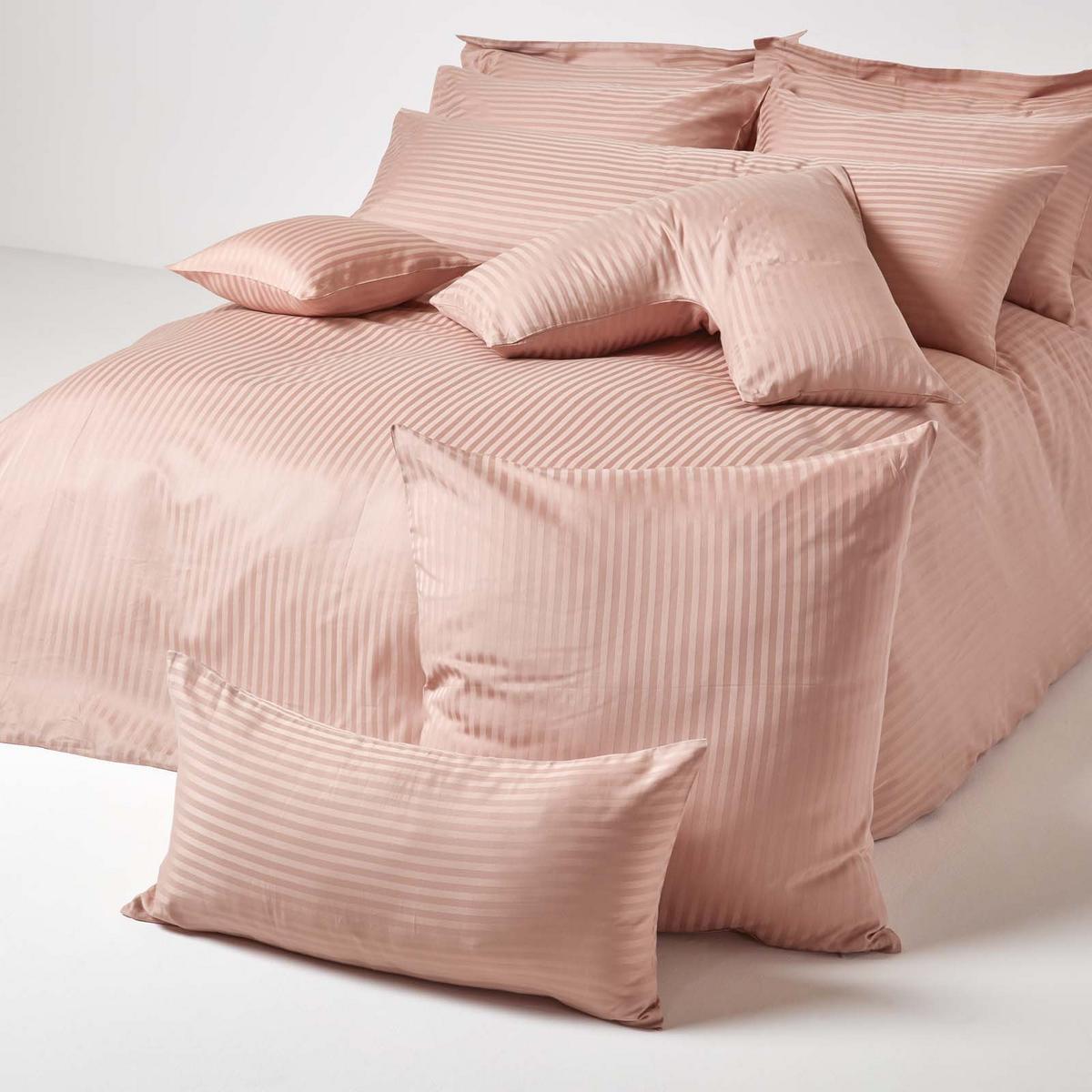 KISSENBEZUG Damast, Ägyptische Baumwolle, Fadendichte 330 - Taupe, Textil (80/80cm) - Homescapes
