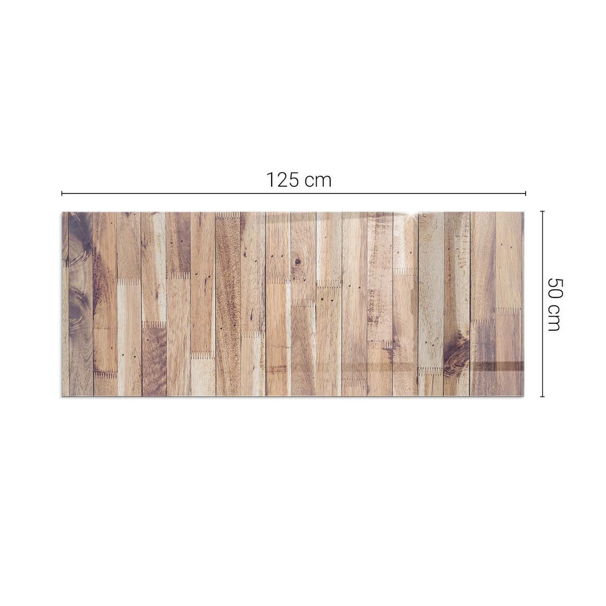 GLASPLATTE für Kamin 125x50 cm - Braun, Glas (125/50/0.4cm) - TULUP