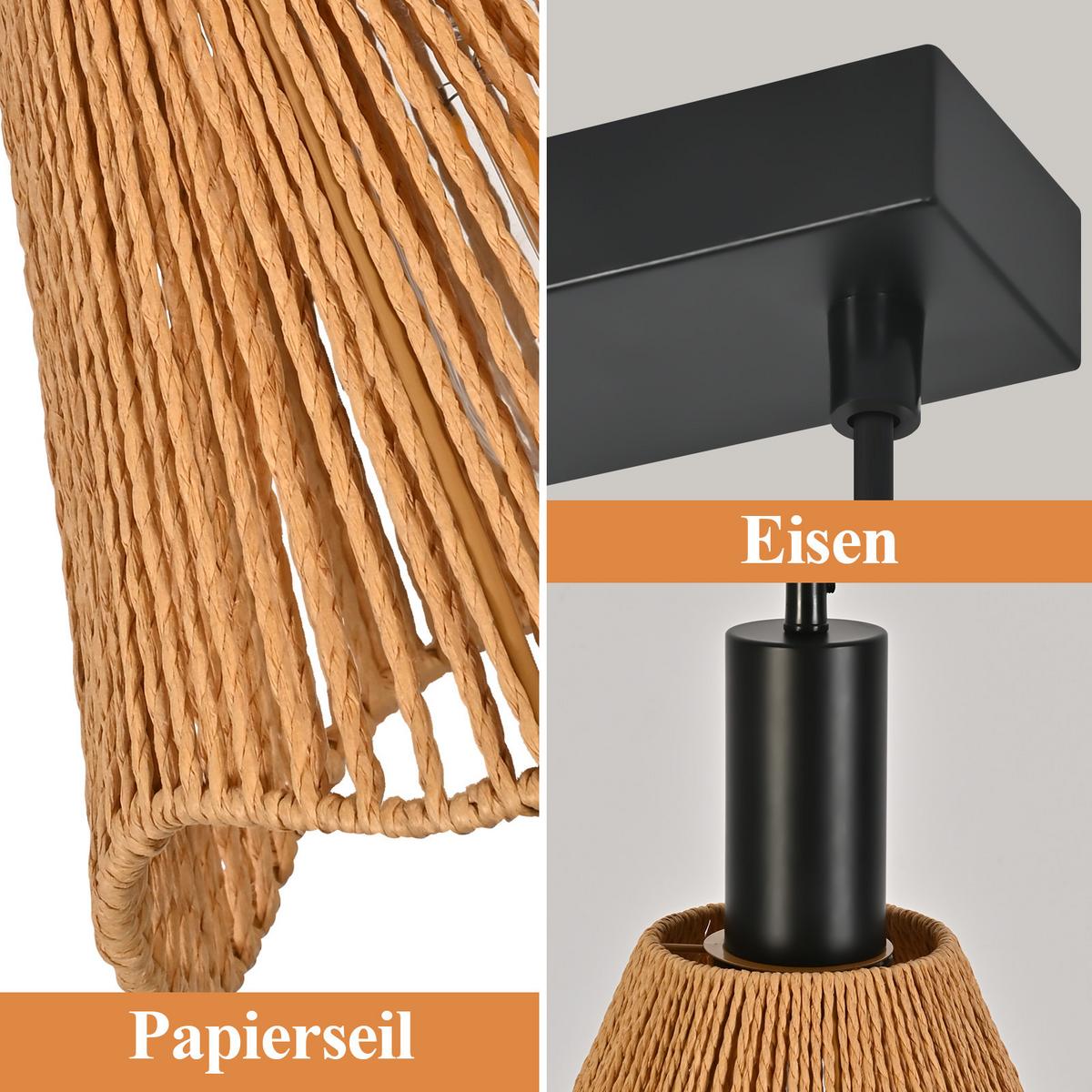 PENDELLEUCHTE Zachary 74/56/120 cm - Braun, Metall (74/56/120cm) - ZMH