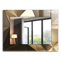 SPIEGEL 80 x 60 cm Rechteckig mit Aufdruck - Goldfarben, Glas (80/60/0.4cm) - TULUP