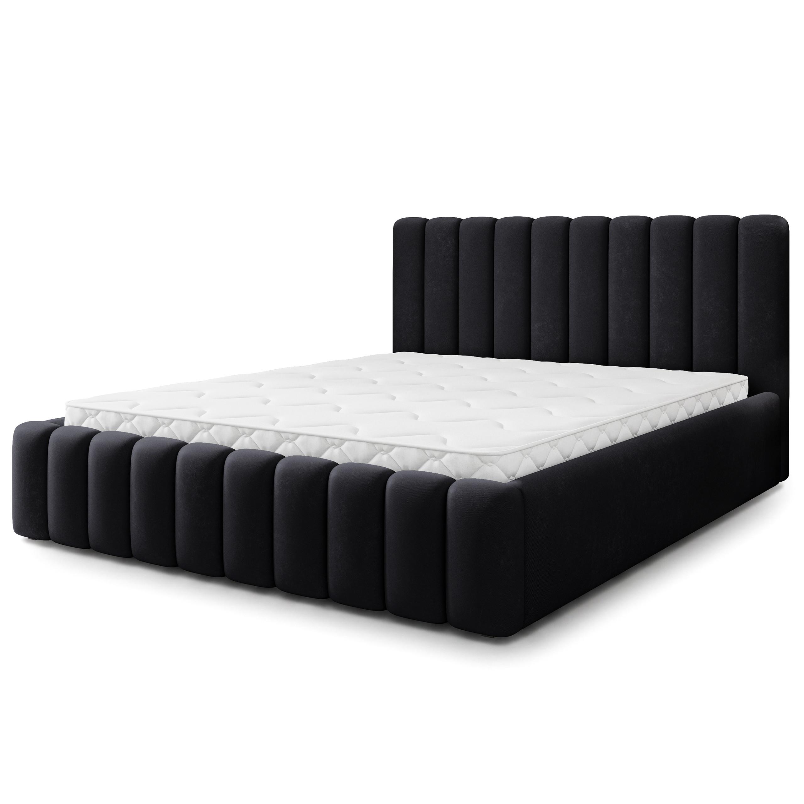POLSTERBETT DINESE 120x200 cm mit Bettkästen - Schwarz - Schwarz, Holz (200/120cm) - MASSENO