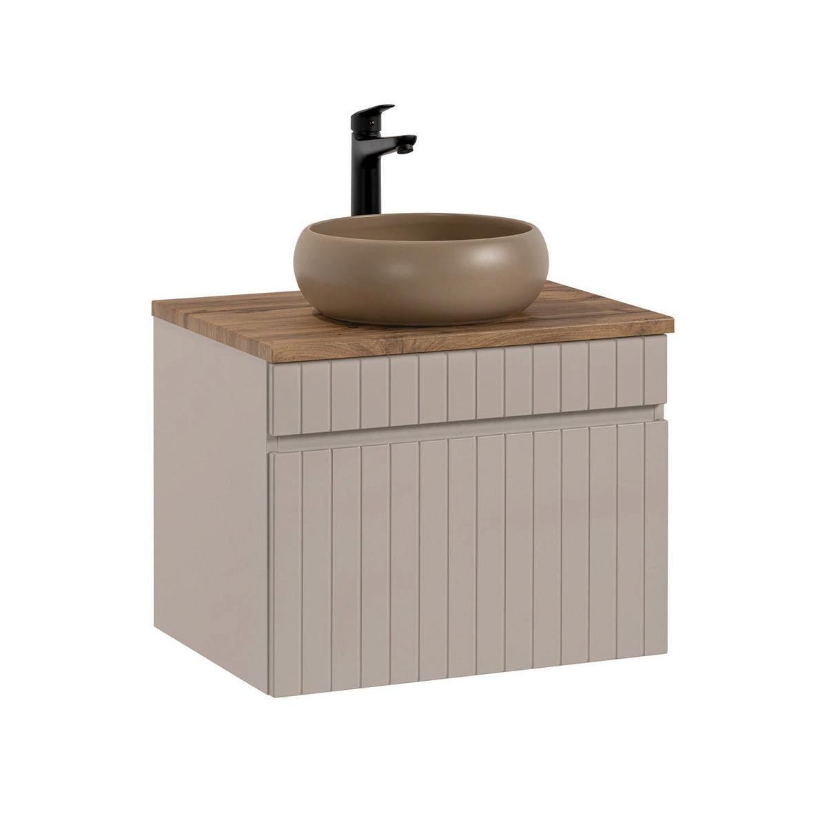 BADMÖBEL 60.4cm Zelie 2er-Set Kaschmir - Beige, Holzwerkstoff (60.4/48/46cm) - Petits-meubles