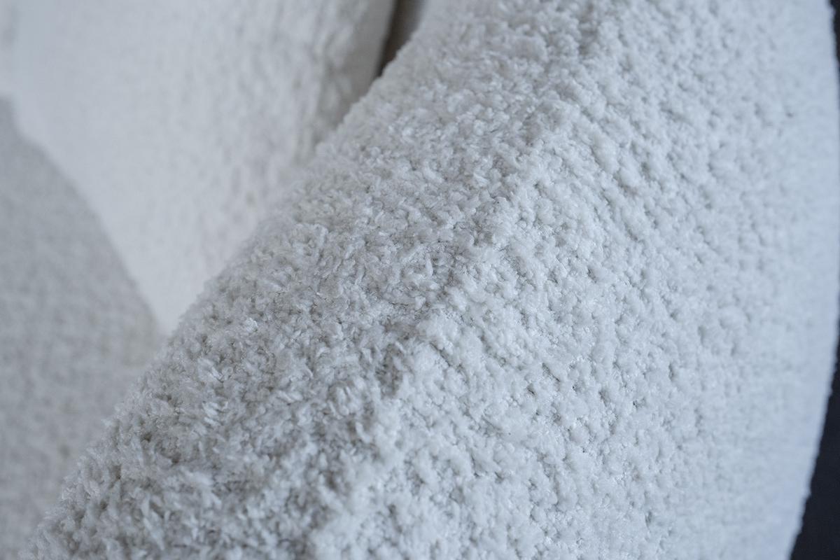 SOFA RADA Cremeweiß Bouclé - Creme/Schwarz, Textil (209/83/109cm) - KAWOLA