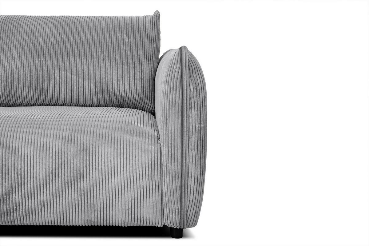 ECKSOFA TAUER 5-Sitzer, hellgrau - Hellgrau/Schwarz, Holzwerkstoff/Kunststoff (174/292cm) - Wozimo