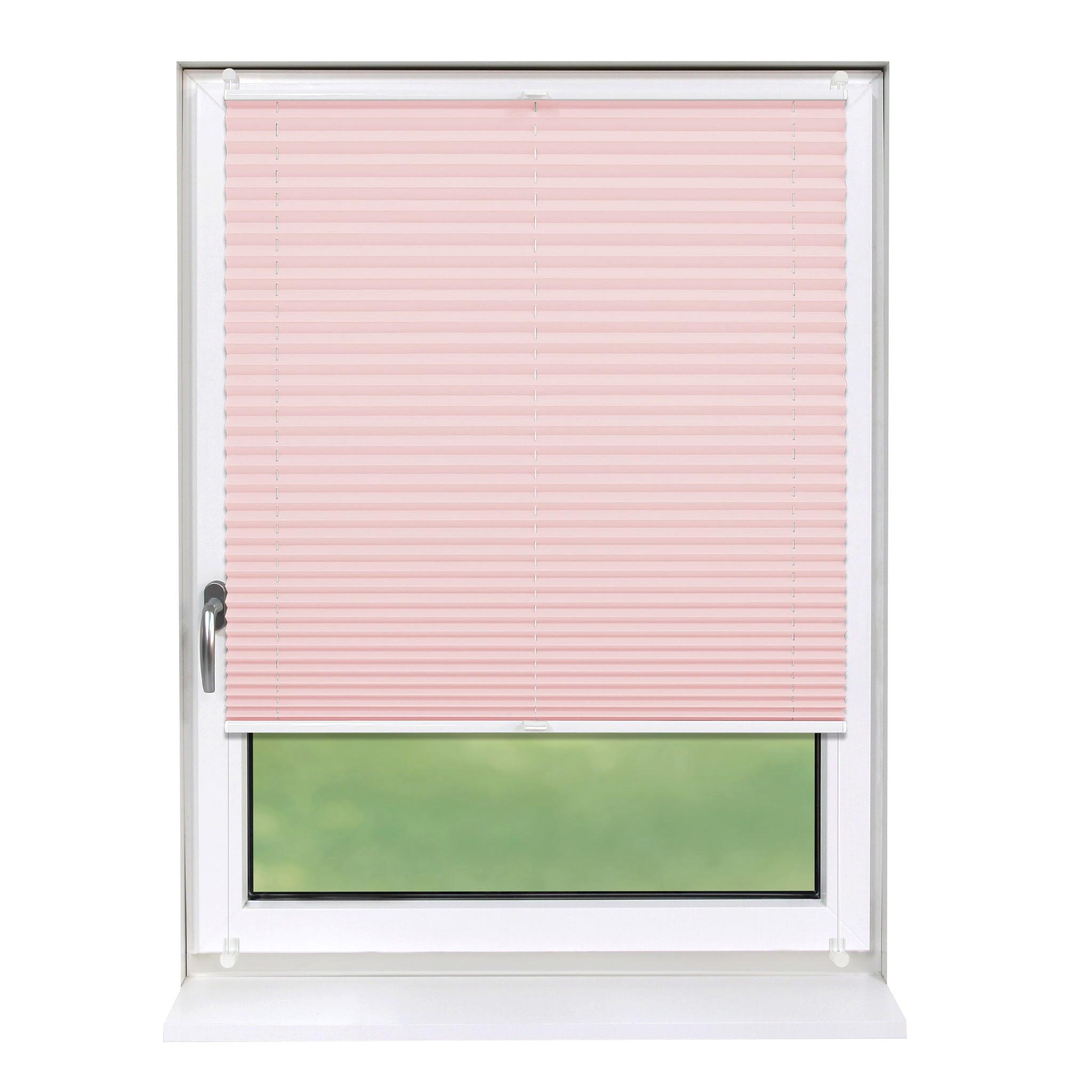 PLISSEE Basic 75 x 150cm Klemmfix ohne Bohren - Hellrosa, Textil (75/150cm) - Deco-Raum