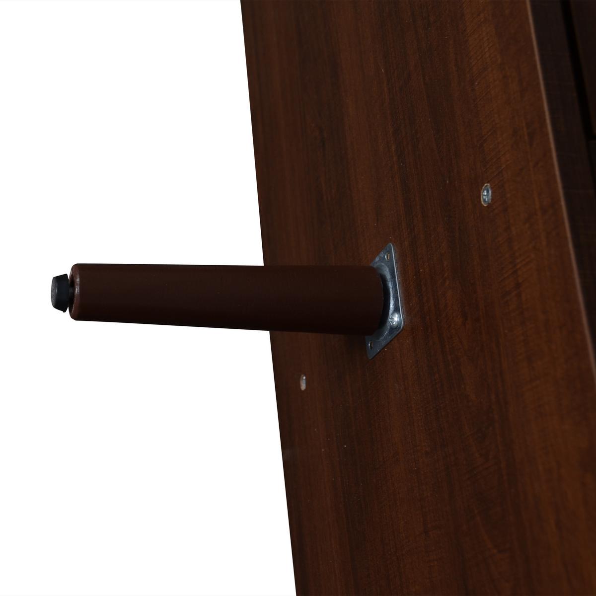 LOWBOARD Retro Rattan-Design, 200/37/49.5cm - Walnussfarben, Holzwerkstoff (200/50/37cm) - Urban Meuble
