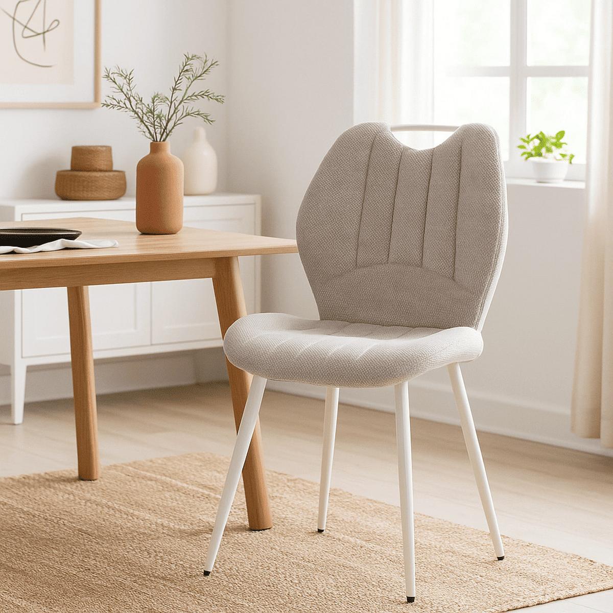 ESSZIMMERSTUHL Muli Beige 48/58/86 cm - Beige, Textil (58/86/48cm) - Calicosy