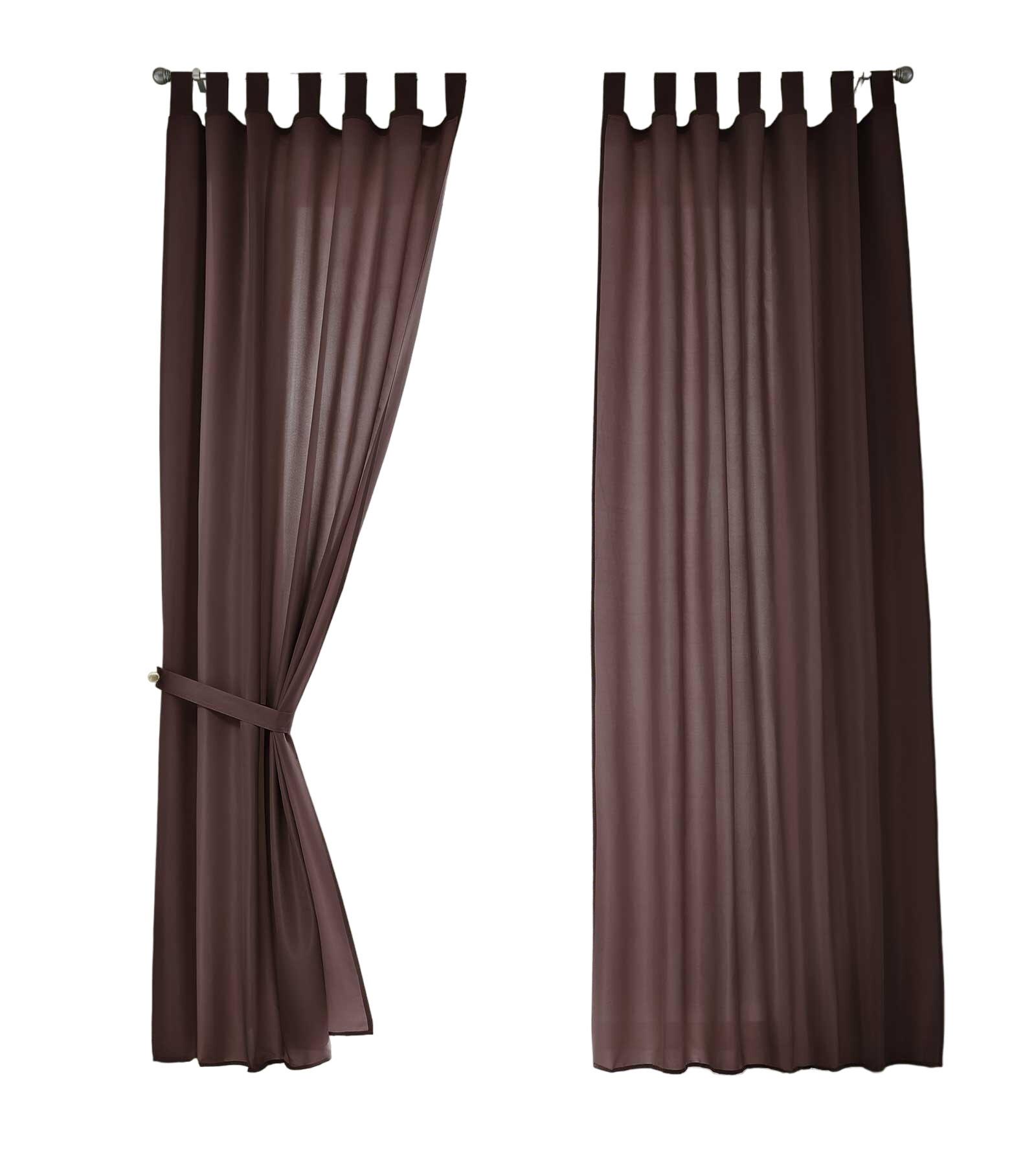 VORHANG 2ER SET POTSDAM HxB 225x140 cm Braun - Braun, Textil (140/225cm) - Gardinenbox