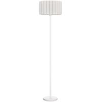 STEHLAMPE, Stehleuchte mit E27 Fassung, mit Wellenschirm für Wohnzimmer, Weiß - Weiß, Kunststoff (35/35/153cm) - HOMCOM