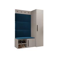 GARDEROBEN-SET Medi II - Blau/Kaschmir, Holzwerkstoff/Kunststoff (40/191/50cm) - MIRJAN24