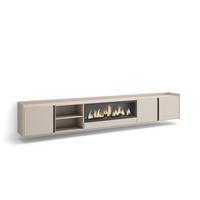 LOWBOARD, Beige, 315/35/50cm, Kamin mit Feuereffekt XXL - Beige, Holzwerkstoff (315/50/35cm) - Skraut Home